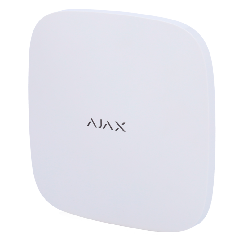 AJAX AJ-HUB-W Central de Alarme Wireless, Ethernet, GPRS, RF 868 MHz, Grau 2, Até 100 dispositivos, Bidirecional, Jeweller, App Móvel, Branco - 4823114027857