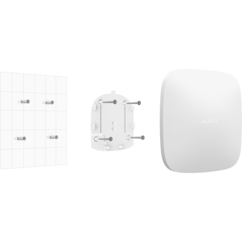 AJAX AJ-HUB2-4G-B Central de Alarme Wireless, Ethernet, GPRS, Dual SIM 4G, RF 868 MHz, Grau 2, Jeweller, Criptografia AES, Até 100 dispositivos, Preto - 4823114027925