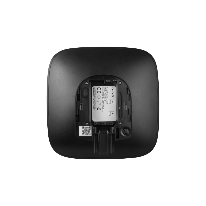 AJAX AJ-HUB2-B Central de Alarme Wireless, Ethernet, Dual SIM 2G GPRS, RF 868 MHz, Grau 2, Jeweller, Criptografia AES, Até 100 dispositivos, Preto - 4823114027888