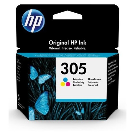 HP 305 Tri-color Original Ink Cartridge - 0193905429219