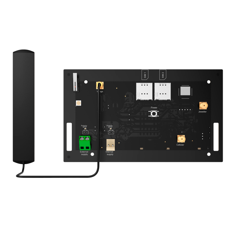 AJAX AJ-HUBBP-V2-B Placa Central de Alarme Wireless, Casas vazias ou locais remotos, Longa Autonomia, Dual SIM 4G, Jeweller, Wings RF 868 MHz, Grau 2, Criptografia AES, Até 100 dispositivos, Plástico ABS, Com caixa exterior, Preto - 4823114080975