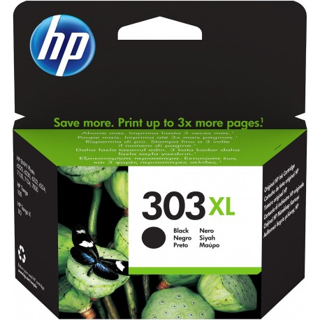 HP 303XL High Yield Black Ink Cartridge - 0190780571118