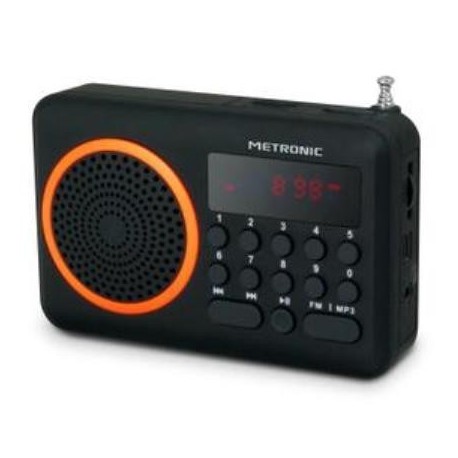 Rádio Portátil Laranja METRONIC - 477204 - 3420744772044