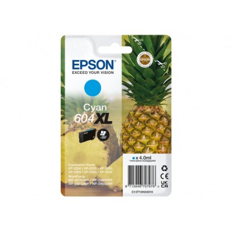 Tinteiro EPSON 604 CianoXL - WF-2910/ 293x/ 2950. XP-220x/ 320x/ 420x - 8715946707976