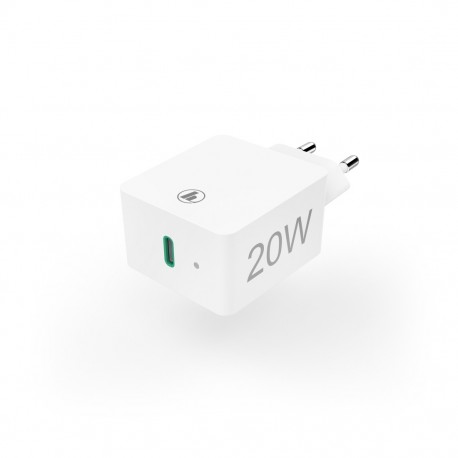 Mini Carregador HAMA 220W  PD/QC. USB-C. 25W. Branco - 4047443489371