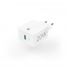 Mini Carregador HAMA 220W  PD QC. USB-C. 25W. Branco - 4047443489371