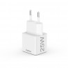 Mini Carregador HAMA 220W  PD QC. USB-C. 25W. Branco - 4047443489371