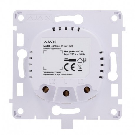 Ajax AJ-LIGHTCORE-2W Rele para interruptor de luz conmutable Inalambrico 868 MHz Jeweller - 4823114029301