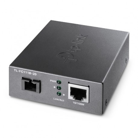 Media Converter TP-Link 1× 100Mbps SC Port. 1× 10/100M RJ45 Port Auto MDI/MDIX - TL-FC111B-20 - 6935364010997