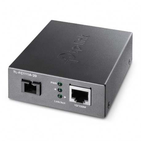 Media Converter TP-Link 1× 100Mbps SC Port. 1× 10/100M RJ45 Port Auto MDI/MDIX - TL-FC111A-20 - 6935364010980