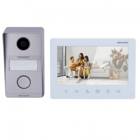 Hikvision DS-KIS101-P/Surface Kit de videoportero Tecnologia 2 hilos analogico - 6941264079163