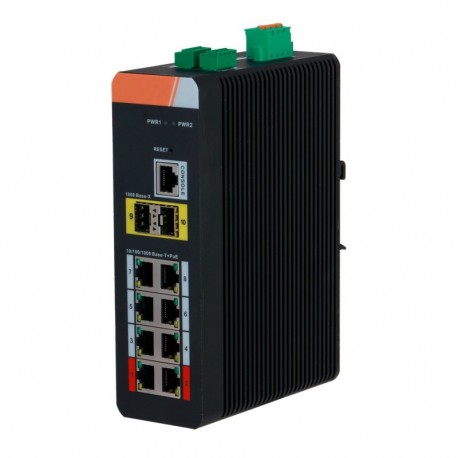 X-Security XS-SWI1008HIPOE-MGF-120-DIN Switch PoE X-Security Carril DIN 8 Portas PoE RJ45 + 2 Portas SFP - 8435325474731