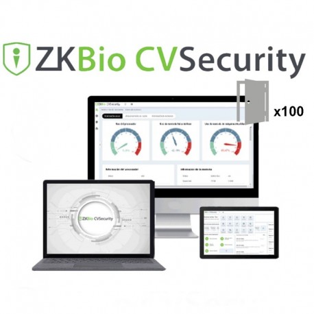 Licença de software do projeto Modulo de controlo de acesso 100 portas Zkteco ZK-SOF-BIOCV-100