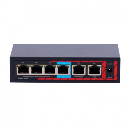 Safire SF-POE-EXT0604-60 Safire Indoor Hi-PoE Extender Switch Aumenta o alcance da potencia PoE - 8435325479156