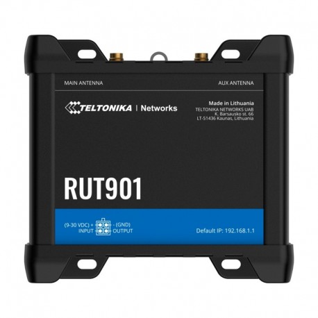 Teltonika TK-RUT901 Teltonika Router 4G Industrial 4 portas Ethernet RJ45 Fast Ethernet - 4779051840823