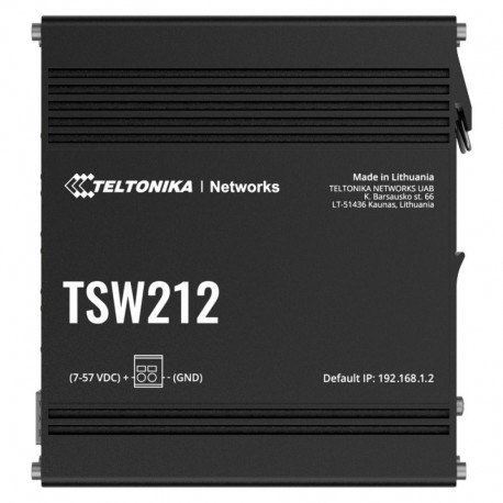 Teltonika TK-TSW212 Teltonika Industrial Gerenciável PoE Switch 8 portas RJ45 Gigabit Ethernet +2 Gigabit SFP - 4779051841370