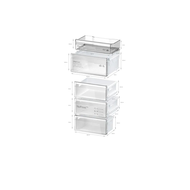 BOSCH - Combinado Serie4 NoFrost KGN392ICF