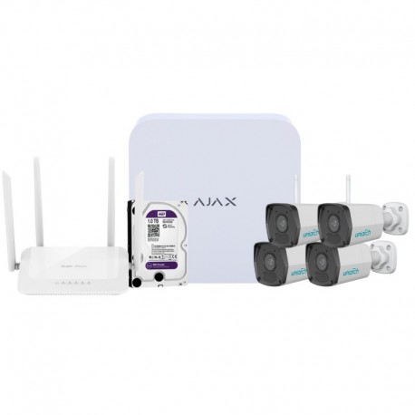 Oem AJ-NVRKIT108B-2W Kit de videovigilancia Ajax Gravador Ajax de 8 canais