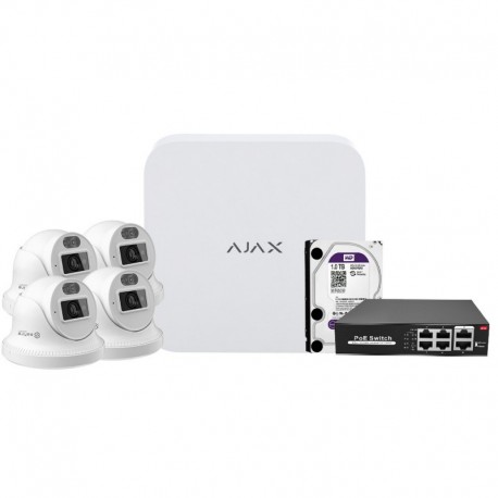 Oem AJ-NVRKIT108T-4 Kit de videovigilancia Ajax Gravador Ajax de 8 canais