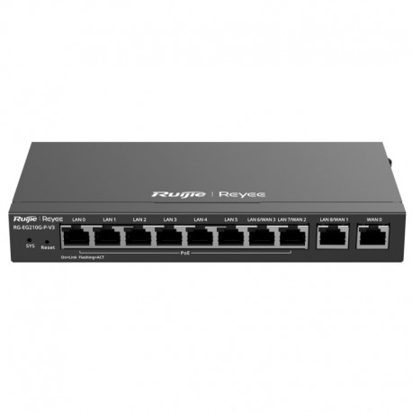 Reyee RG-EG210G-P-V3 Reyee Router PoE Controladora Cloud 8 Portas PoE+ RJ45 GE + 2 Portas RJ45 GE