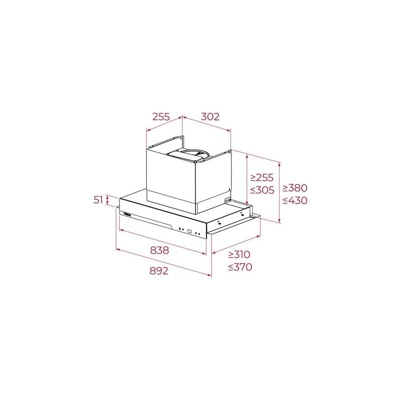 TEKA - Exaustor GFI 97350 EOS BK 113110004