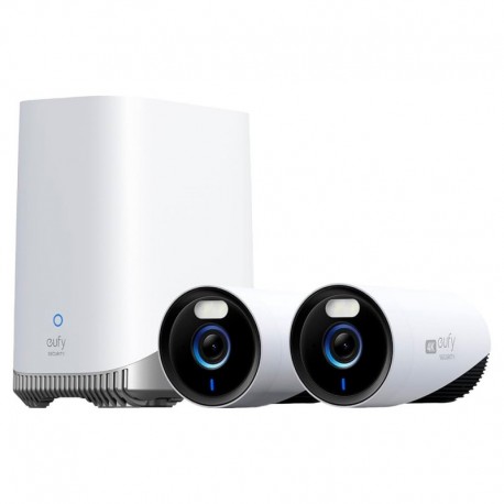 Eufy EUFY-EUFYCAM-E330-KIT2 Kit 2 Camaras + 1 HomeBase 3 Eufy da Anker 4K /Deteçao de humanos. animais de estimaçao e veiculos - 0194644151546