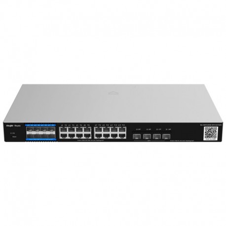 Reyee RG-NBF5200M-8FS16GT4XS Reyee E-Lighten Switch Cloud Capa 3 16 portas RJ45 Gigabit + 4 portas SFP+ 10 Gbps