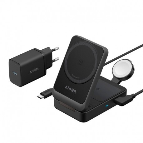 Anker ANK-2557-3-IN-1-B Cargador inalambrico 3 en 1 Anker Tecnologia Magsafe - 0194644157128