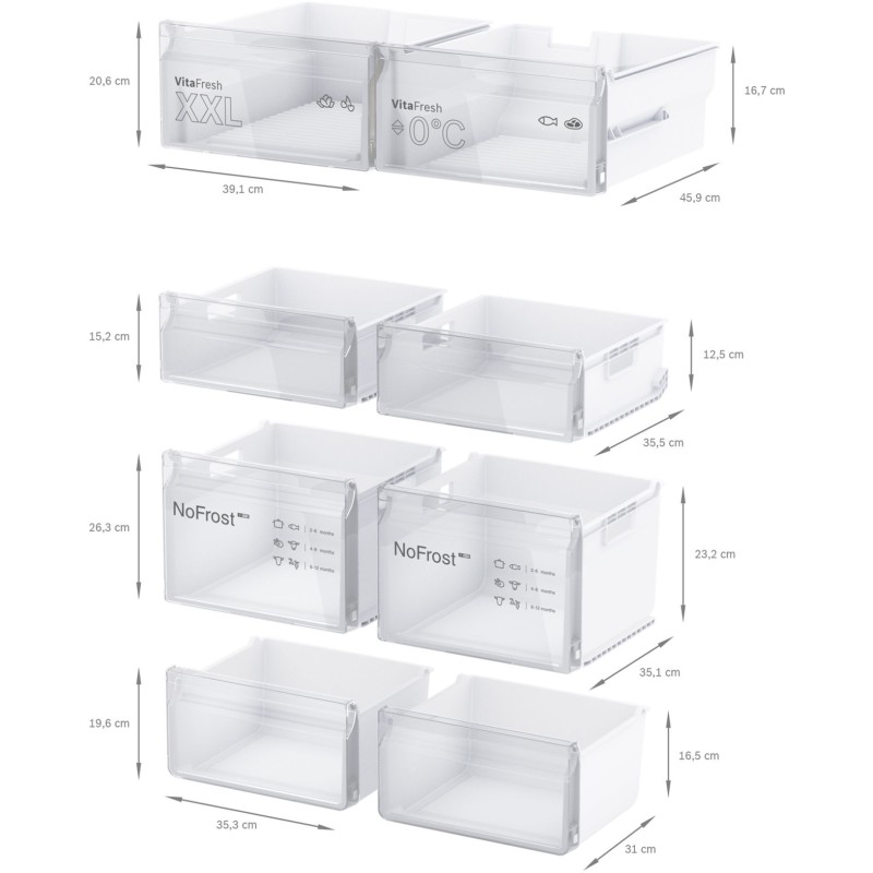 BOSCH - Side By Side 4Portas Serie4 KFN96VPEA