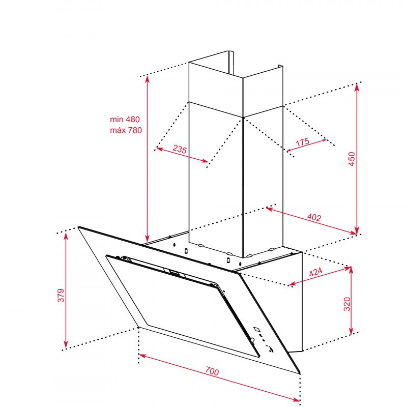 TEKA - Chaminé Parede DVT 78660 TBS BK