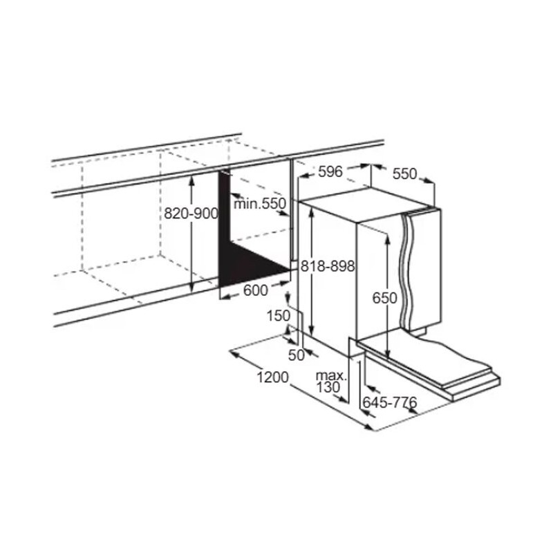 AEG - Máquina Lavar Loiça Encastre 60cm GI6200B2SC