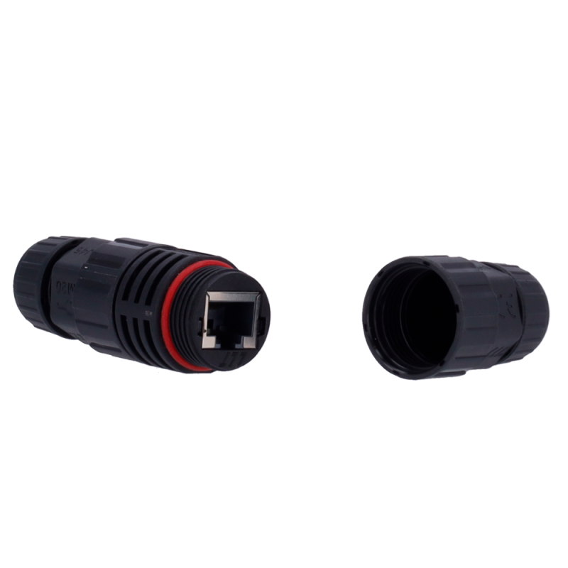 CON-RJ45-GLAND-W-BLACK