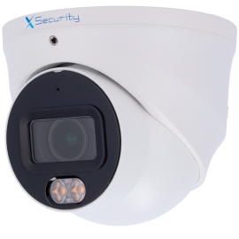 X-Security XS-IPT982CA-4P-WIZCOLOR Câmara Turret IP, 4 MP, 2.8 mm, 50 m, PoE, IP67, Áudio, MicroSD, WDR (120 dB), WizSense, Branco - 8435325489407