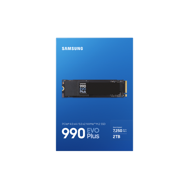 SAMSUNG SAM-SSD M2 990 EVO PLUS 2TB Disco SSD 2 TB M.2 PCI Express 4.0 NVMe V-NAND TLC - MZ-V9S2T0BW - 8806095575650