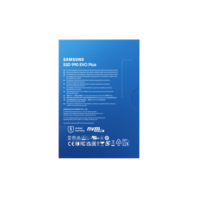 SAMSUNG SAM-SSD M2 990 EVO PLUS 4TB Disco SSD 4 TB M.2 PCI Express 4.0 NVMe V-NAND TLC - MZ-V9S4T0BW - 8806095575667