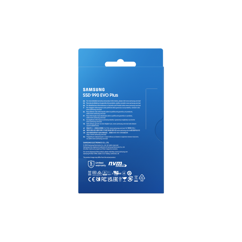 SAMSUNG SAM-SSD M2 990 EVO PLUS 1TB Disco SSD 1 TB M.2 PCI Express 4.0 NVMe V-NAND TLC - MZ-V9S1T0BW - 8806095575674