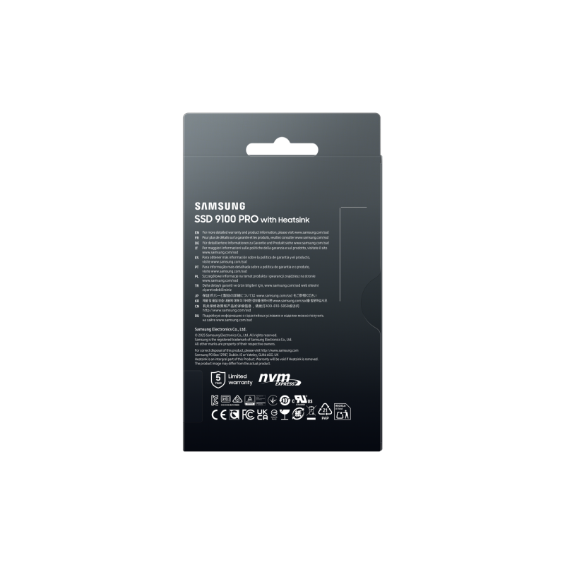 SAMSUNG SAM-SSD M2 9100 P 4TB DS Disco SSD 4 TB M.2 PCI Express 5.0 NVMe V-NAND TLC - MZ-VAP4T0CW - 8806095811659