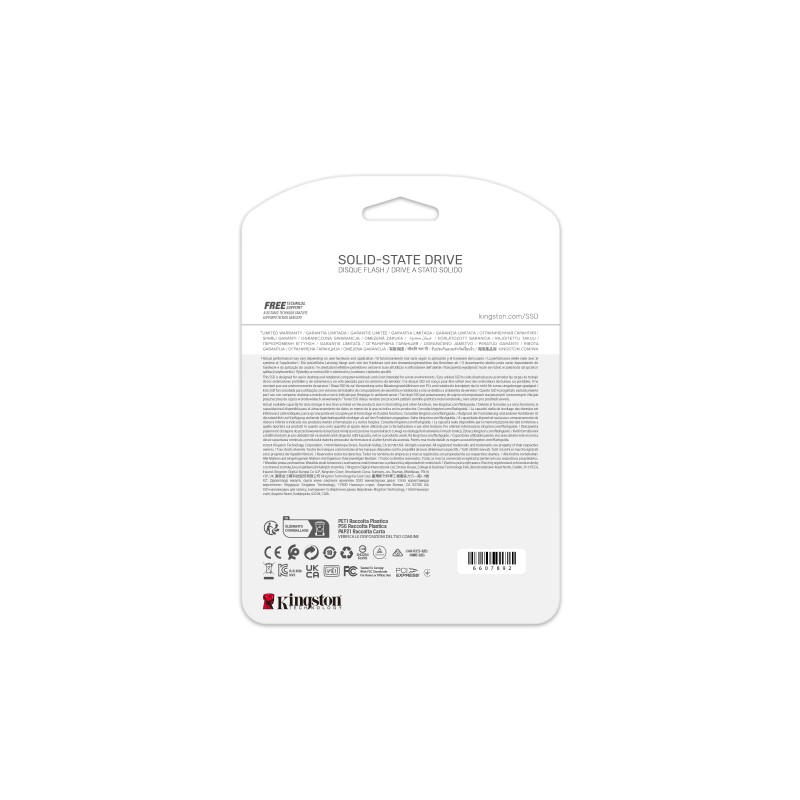Kingston Technology KIN-SSD M2 NV3 4TB Disco SSD NV3 4 TB M.2 PCI Express 4.0 NVMe 3D NAND - SNV3S/4000G - 0740617346602