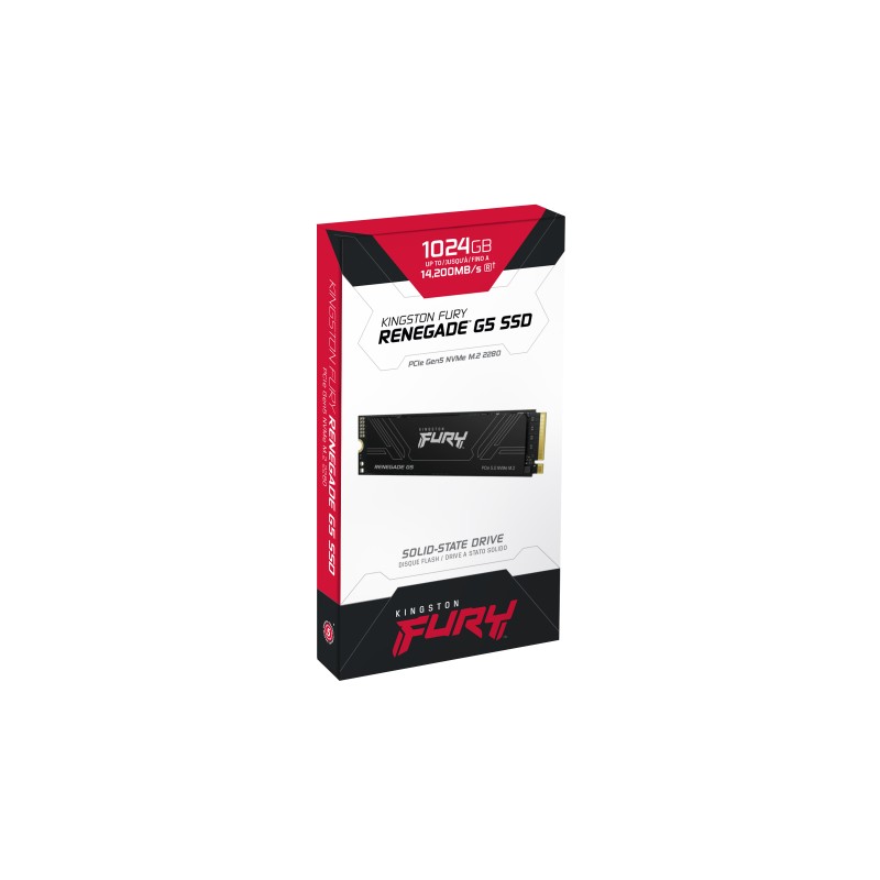 Kingston Technology KIN-SSD FURY RENEG G5 1TB Disco SSD FURY Renegade G5 1 TB M.2 PCI Express 5.0 NVMe 3D TLC - SFYR2S/1T0 - 0740617349481