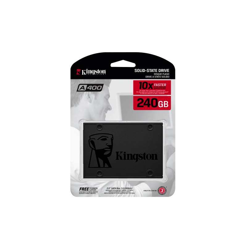 Kingston Technology KIN-SSD A400 240GB Disco SSD A400 240 GB 2.5" Serial ATA III TLC - SA400S37/240G - 0740617261219