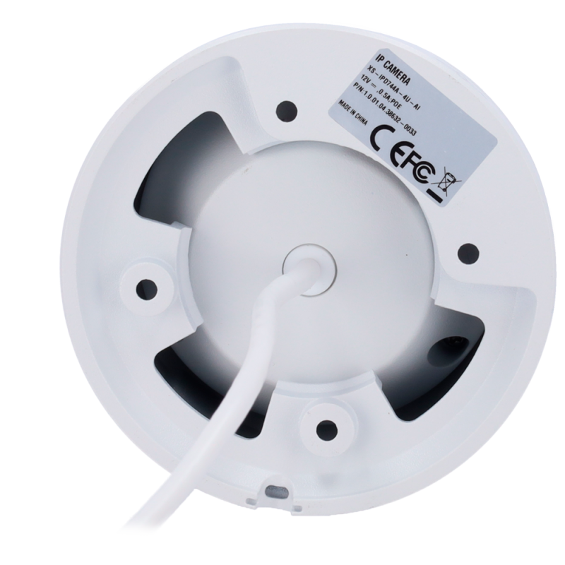 X-Security XS-IPD744A-4U-AI Câmara Turret IP, 4 MP, 2.8 mm, 30 m, PoE, IP67, Áudio, MicroSD, WDR (120 dB), AI, Branco - 8435325474878