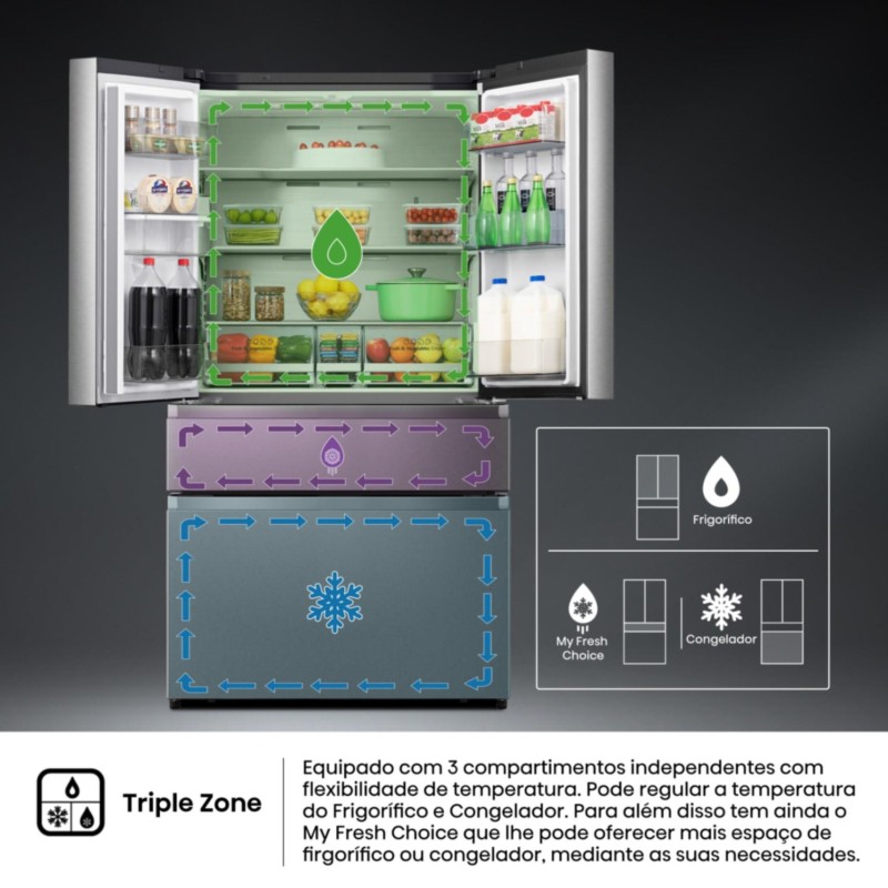 HISENSE - Side by Side French Door RF749N4SWSE