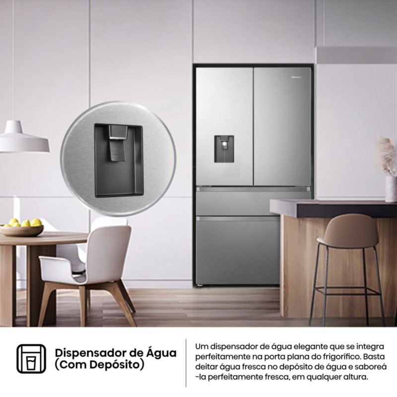 HISENSE - Side by Side French Door RF749N4SWSE