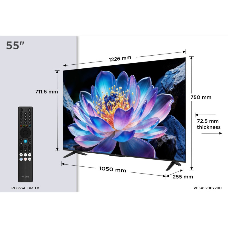 TCL - QLED Smart Fire TV 4K 55V6D