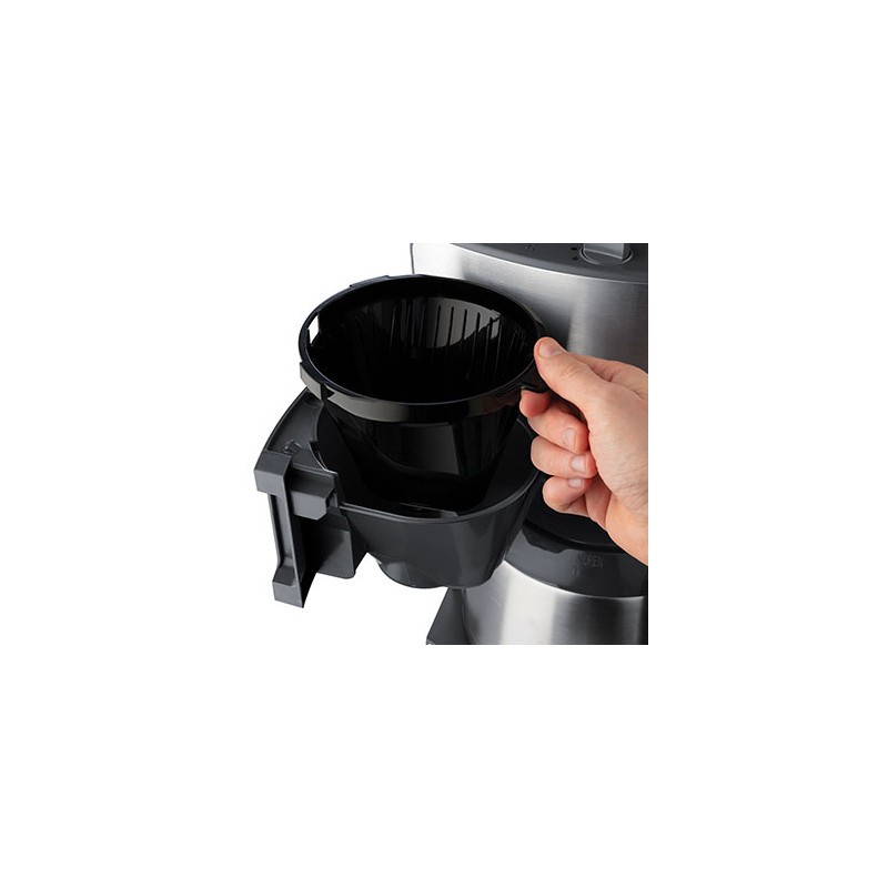 Russell Hobbs 25620-56 Grind & Brew Máquina de Café Filtro com Moinho Integrado, Jarro Térmico 1L, 1000W, Preto, Inox - 5038061101744