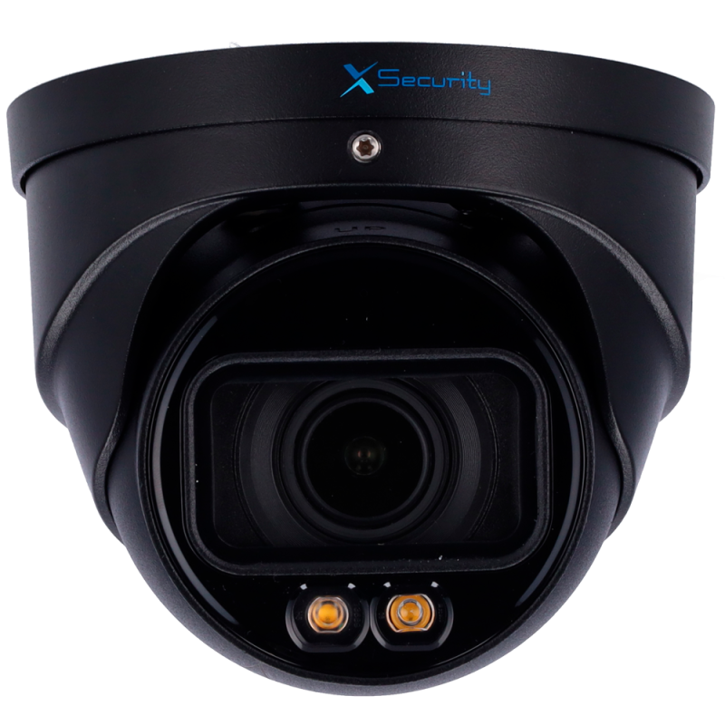 X-Security XS-IPT990ZA-8P-DL-WIZ-BLACK Câmara Turret IP, 8 MP, 2.7-13.5 mm, 40 m, PoE, IP67, Áudio, MicroSD, WDR (120 dB), Preto - 8435325489483