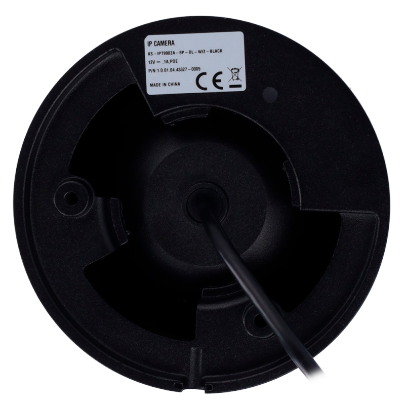 X-Security XS-IPT990ZA-8P-DL-WIZ-BLACK Câmara Turret IP, 8 MP, 2.7-13.5 mm, 40 m, PoE, IP67, Áudio, MicroSD, WDR (120 dB), Preto - 8435325489483