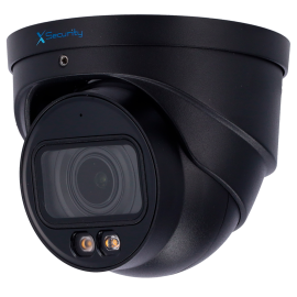 X-Security XS-IPT990ZA-4P-DL-WIZ-BLACK Câmara Turret IP, 4 MP, 2.7-13.5 mm, 40 m IR/Luz branca, PoE, IP67, Áudio, MicroSD, WDR (120 dB), Preto - 8435325489339
