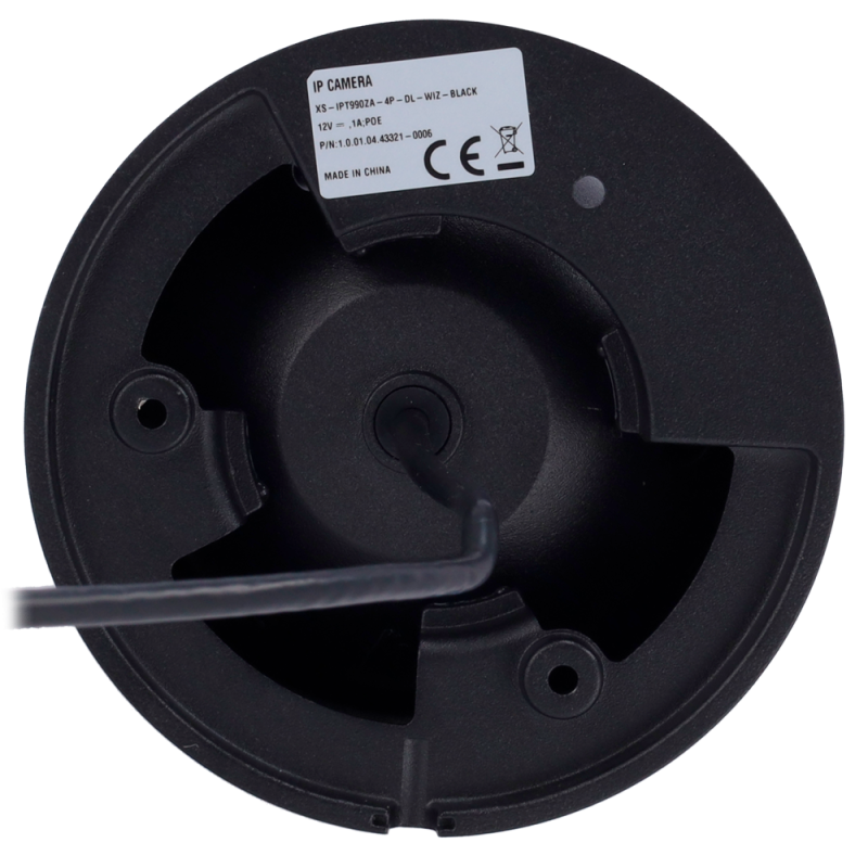 X-Security XS-IPT990ZA-4P-DL-WIZ-BLACK Câmara Turret IP, 4 MP, 2.7-13.5 mm, 40 m IR/Luz branca, PoE, IP67, Áudio, MicroSD, WDR (120 dB), Preto - 8435325489339