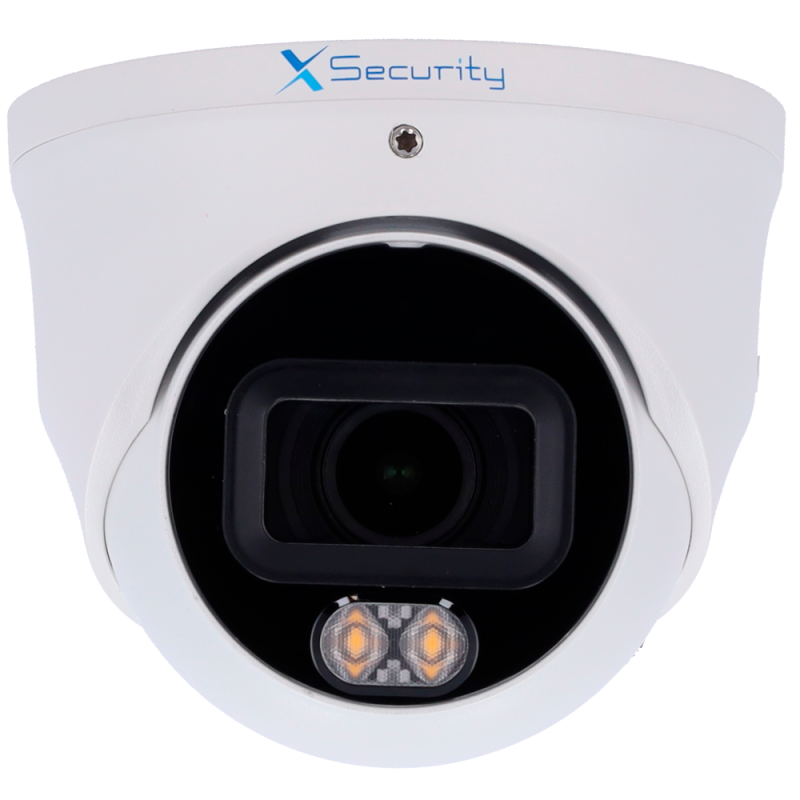 X-Security XS-IPT982CA-6P-WIZCOLOR Câmara Turret IP, 6 MP, 2.8 mm, 30 m, PoE, IP67, Áudio, MicroSD, WDR (120 dB), WizSense, Branco - 8435325492971